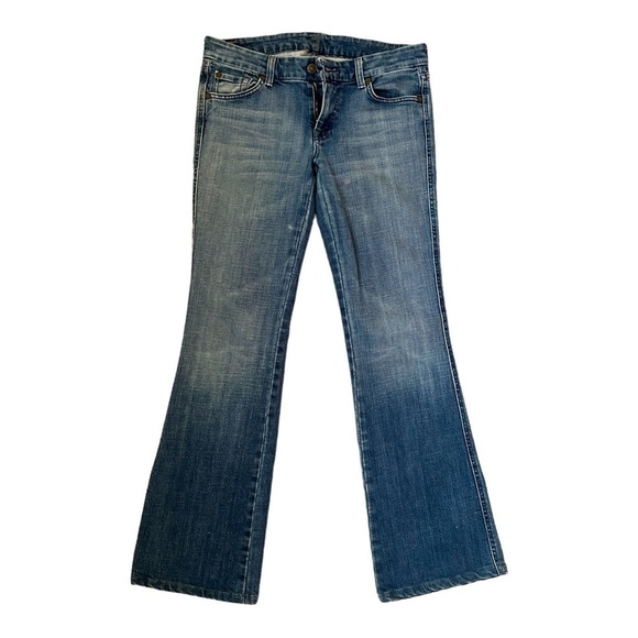 7 for All Mankind Medium Wash Boot Cut Mid Rise Jean Size 29 - Picture 1 of 3